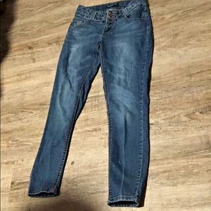 Denim high waisted skinny jeans